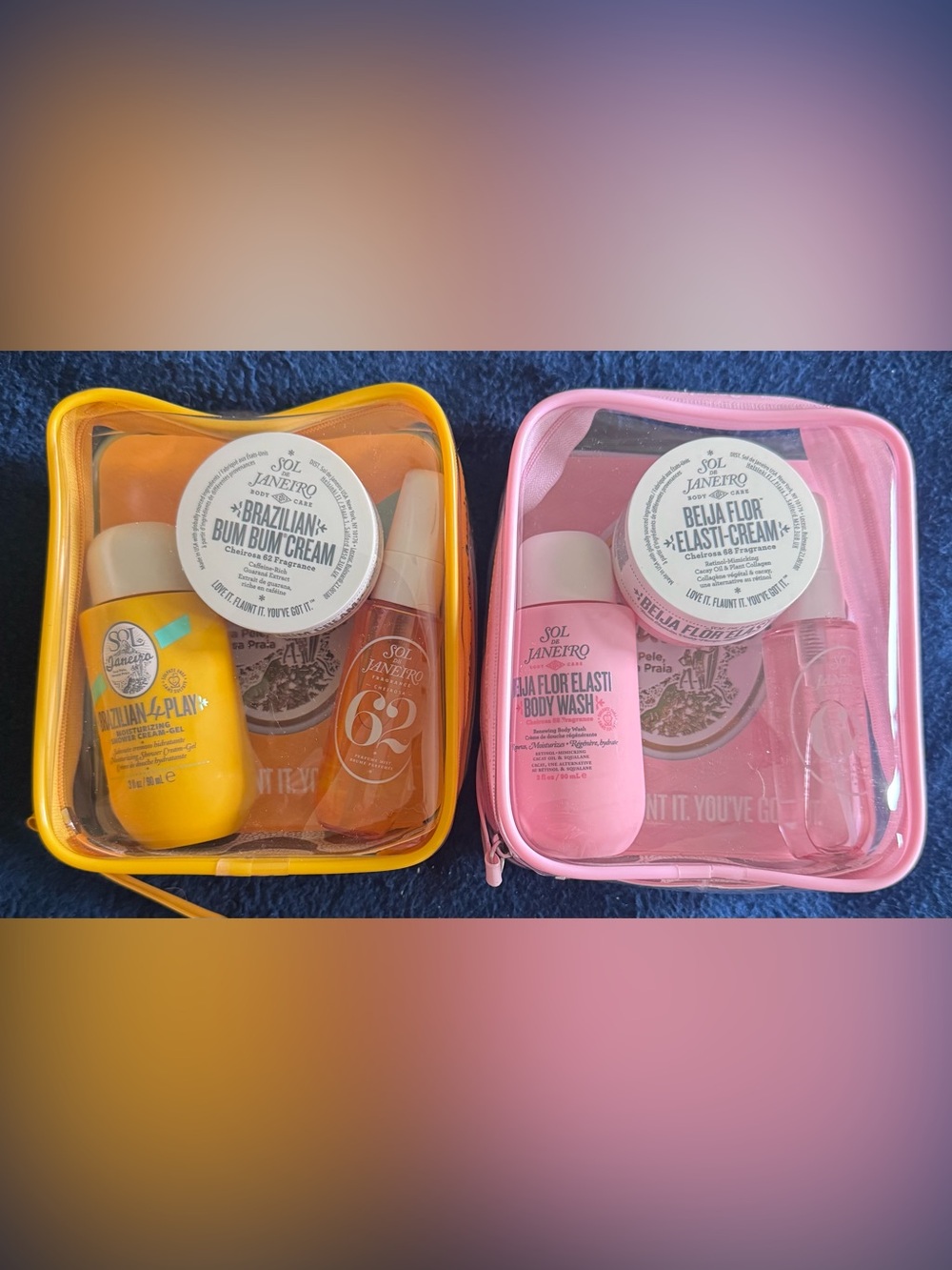 New Lot 2 Sol De Janeiro Jet Set Moisturizing Packs 62 Bum Bum And 68 Beija Flor
